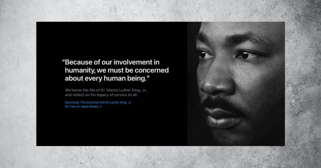 as-always,-apple-homepage-honors-martin-luther-king,-jr