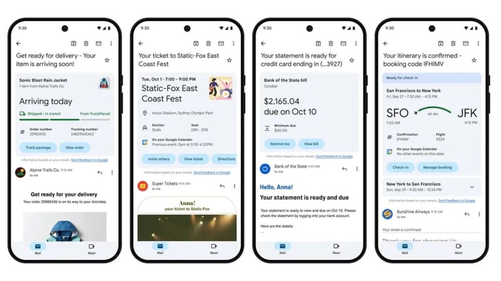 gmail-gets-revamped-summary-cards-for-events,-travel,-tracking-purchases-and-more